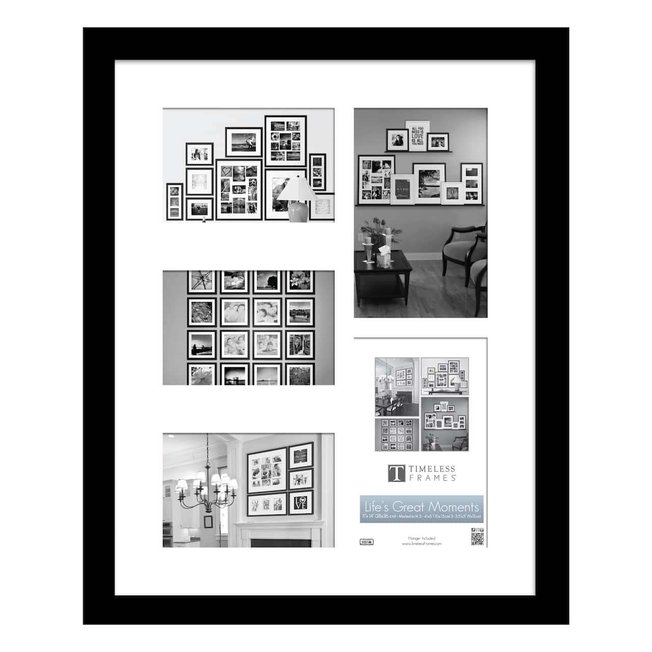 Timeless Frames&#xAE; 5 Opening Black Life&#x27;s Great Moments Collage Frame